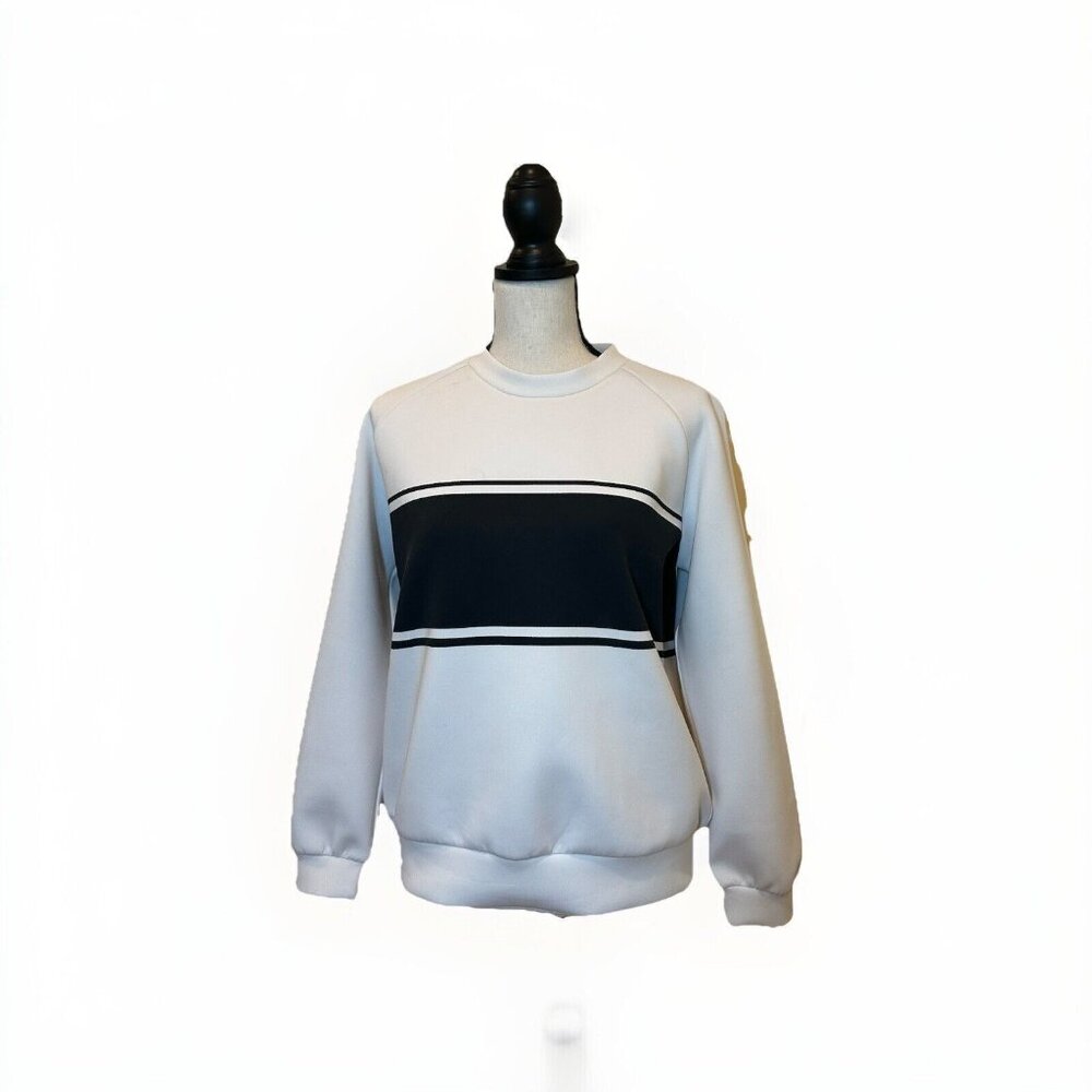 The Fifth Women’s Small Sweater Black And White Stripe Oversized - Light Marks